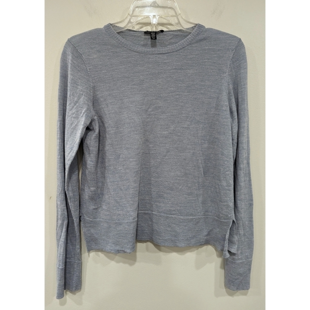 Eileen Fisher Light Blue Italian Yarn Long Sleeve Top Small